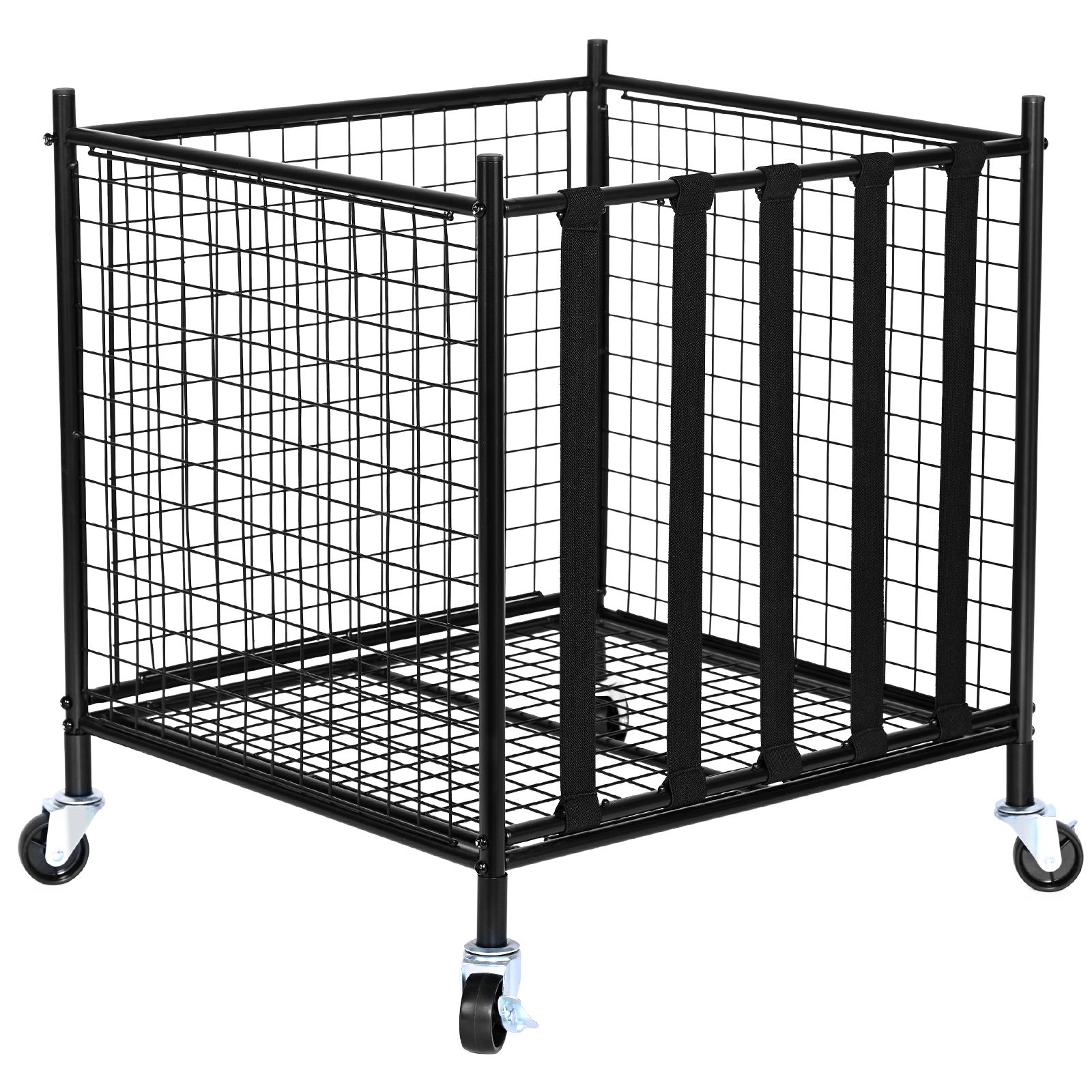 Sports Equipment Organizer - Opbergwagen voor sportballen, afsluitbare basketbalkooi met