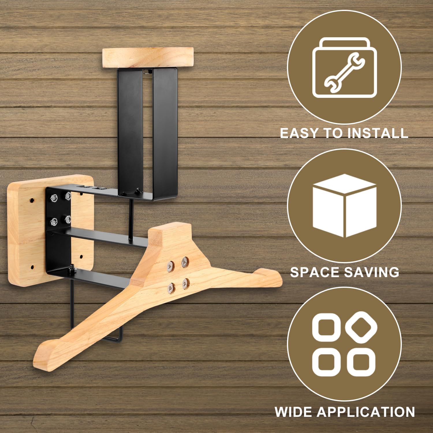 Sports Equipment Organizer - ​ Motorhelmhouder Wandmontage Houten Hanger Haak