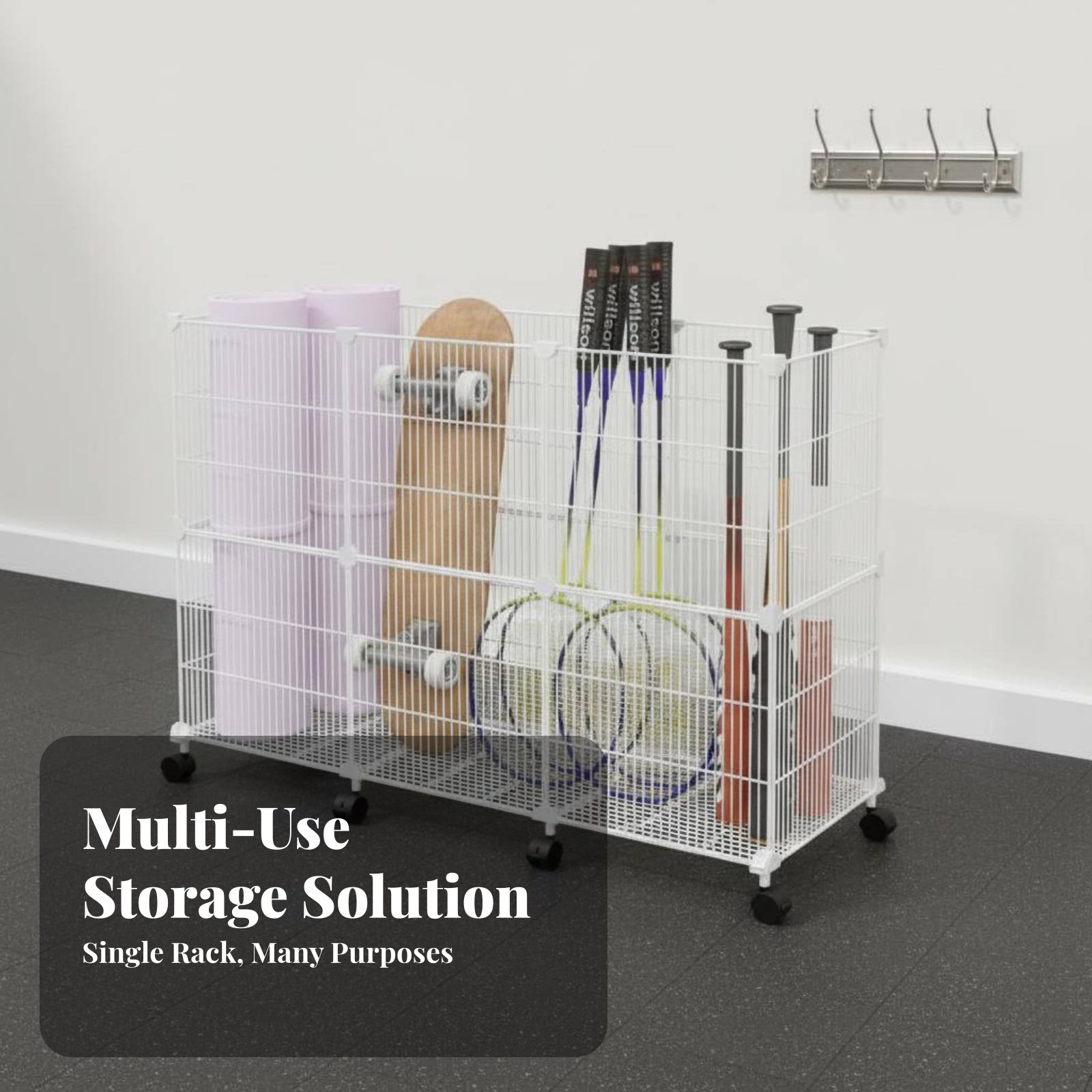 Sports Equipment Organizer - Sportartikelen opbergwagen Robuuste sportuitrusting organizer rek
