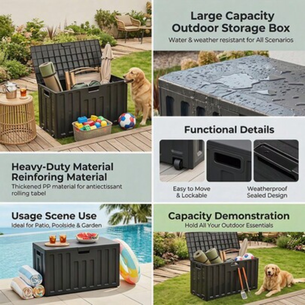 Buitenopslagcontainer met grot - Sports Equipment Organizer recensie en prijs