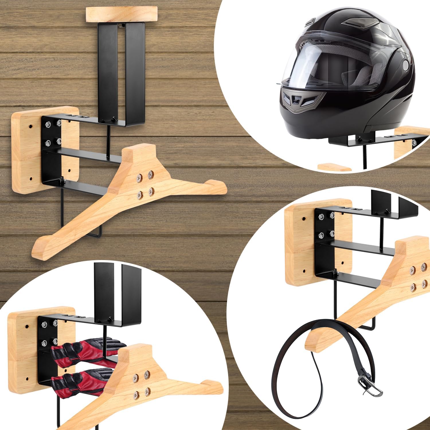 Houten motorhelmhouder, wandha - Sports Equipment Organizer recensie en prijs